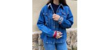 Chemise Denim Patchwork Animal