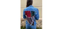 Veste Denim Patchwork Animal
