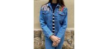 Veste Denim Patchwork Animal