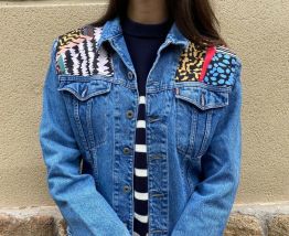 Veste Denim Patchwork Animal