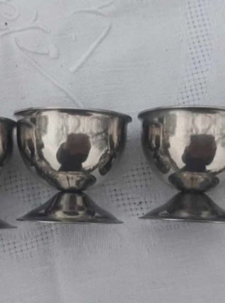 4 coquetiers inox  GUY DEGRENNE 1970
