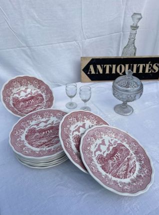 9 assiettes et saladier FONTEBASSO