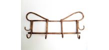 Porte-manteau mural en rotin vintage, vers 1970 