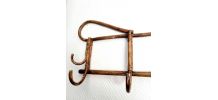 Porte-manteau mural en rotin vintage, vers 1970 