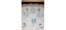 Ensemble de 4 petits verres liqueur Myosotis Suède LUMINARC