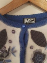 Pull oversize manches chauve-souris style 80's laine/Angora 