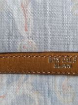 Ceinture fine rouge hermès en box calf 