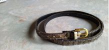 Ceinture reptile beige  boucle dorée 