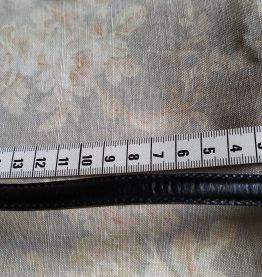 Ceinture cuir très fine noire boucle dorée