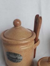 set de pots a cornichons /moutardier anciens