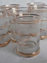 10 verres granités liseré or