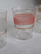 10 verres granités liseré or