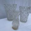 3 vases en verre vintage