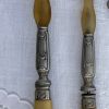 Piece rare couverts a salade en corne , argent