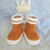Chaussons bottes de pluie AIGLE pour bébé  tricot fait main