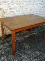 Table de ferme en chêne 2 allonges 