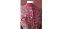 Veste tailleur Vintage  700% laine Tressée . Superbes bouton