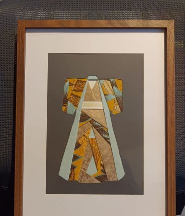 Cadre kimono pliage papier 