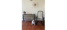 Fauteuil à bascule bois style Bentwood Champagne