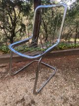 Ensemble chaises design métal chevron