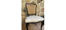 Chaise style Louis XV osier serpent