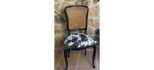 Chaise style Louis XV osier Vache