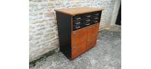 Meuble de métier bois métal 