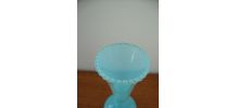 Soliflore vintage  en opaline bleu turquoise