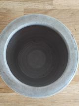 Pot à sel en grès d’Alsace gris et bleu, céramique française