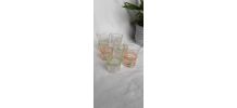 lot de 6 verres granite vintage