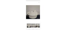 cocotte Le creuset ,fonte émaillée blanche