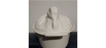 cocotte Le creuset ,fonte émaillée blanche