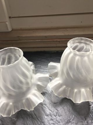 Lot de 2 Tulipes  en verre