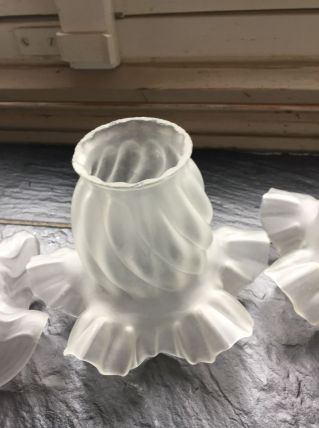 Lot de 2 Tulipes  en verre