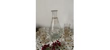 Service liqueur au liseré doré des années 60.