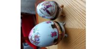 Lot 2 œufs porcelaine 