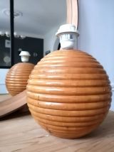 Lampe bois vintage 