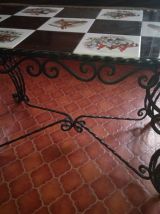 Table basse fer forge