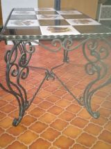 Table basse fer forge