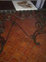 Table basse fer forge