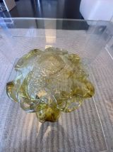 Vide poche cendrier Murano Barovier Toso Vintage pailleté or