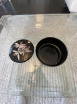 Boite Villeroy&amp;Boch Black Forest années 80 motif orchidée