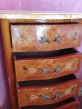 Chiffonnier en marqueterie style Louis XV