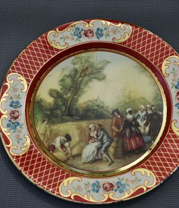 assiettes publicitaires Lipton en métal