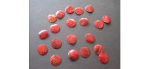 Colifichets 20 nacres rouge  pour créations