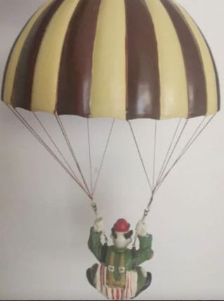 Jouet original ancien "Clown et son Parachute"