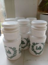 Lot de 6 pots d'apothicaire