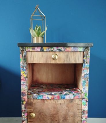 Table de chevet Upcycling Vintage 