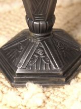 Ancien Bougeoir en métal période Art Déco - French