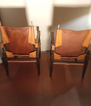 paire de fauteuil safari de wilhelm kienzle